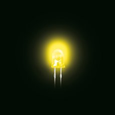 LED 5mm, standard, žuta