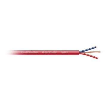 Mikrofonski kabel, 6mm, dvožilni, crveni