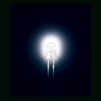 LED 5mm, bijela, 3500mcd