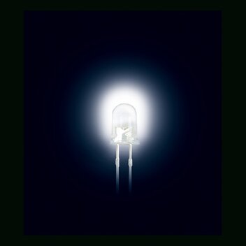 LED 3mm, bijela, 2500mcd
